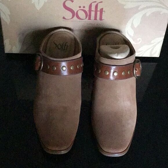 New Söfft Corey belted leather clog brown 37 - Picture 2 of 9